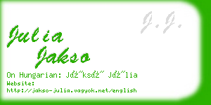 julia jakso business card